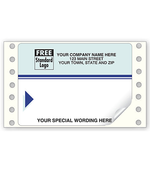 EP69C Blue Continuous Mailing Label...