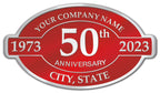 FSE33 Fossler Personalized Anniversary Seal Rolls SE-33 2 1/2 x 1 1/2"
