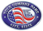 FSEMA1 Personalized Made in America Seal MA-1 2 3/4 x 2"