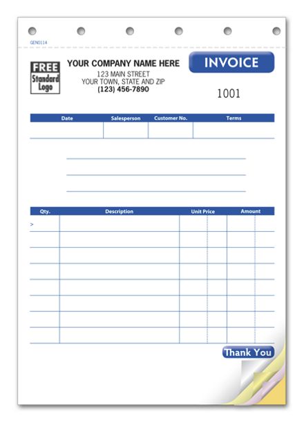 GEN0114 Compact Invoice Carbonless 5...