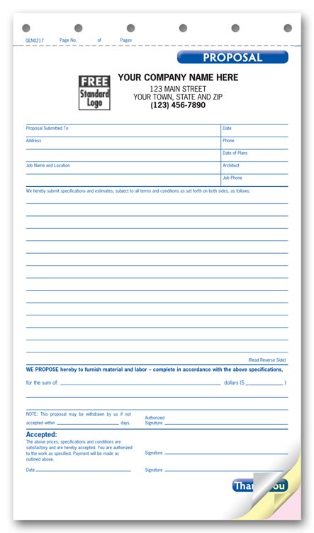 GEN0217 Compact Proposal Carbonless 5...