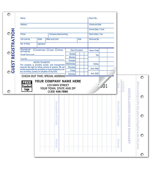 GEN0520 Guest Registration Forms Carbonless...