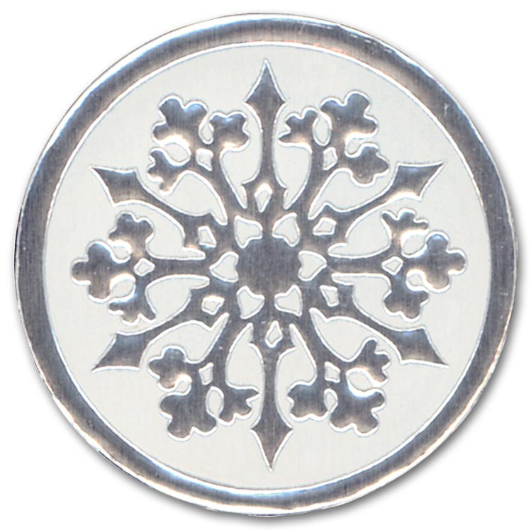 H1112 Round Silver Medallion Envelope...