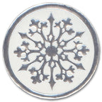 H1112 Round Silver Medallion Envelope Seal 1" Diameter