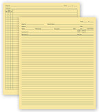 H381 General Patient Exam Records Folder Style W/o Account Record 9 1/2 x 8"
