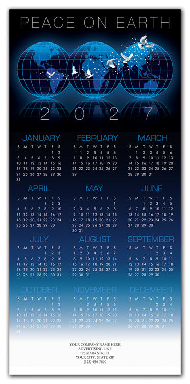 HHZ7404 2027 Wishes Calendar Cards...