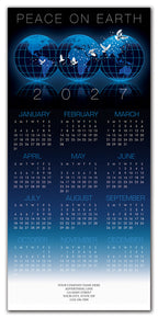 HHZ7404 2027 Wishes Calendar Cards 7 7/8 x 16 3/4" Flat