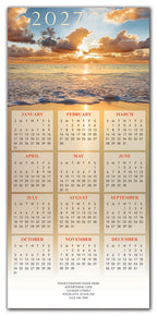 HHZ7408 - N7408 Sea of Tidings Calendar Card 7 7/8 x 16 3/4" Flat