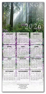 HHZ7411 - N7411 Great Beauty Calendar Card 7 7/8 x 16 3/4