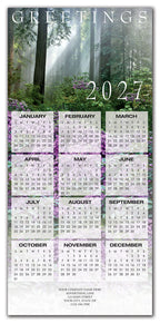 HHZ7411 - N7411 Great Beauty Calendar Card 7 7/8 x 16 3/4" Flat