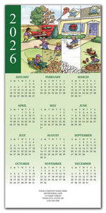 HHZ7414 - N7414 All Year-Round Landscaping Calendar Card 7 7/8 x 16 3/4