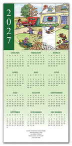 HHZ7414 - N7414 All Year-Round Landscaping Calendar Card 7 7/8 x 16 3/4" Flat