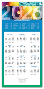 HHZ7416 Bold Year Calendar Card 7 7/8 x 16 3/4