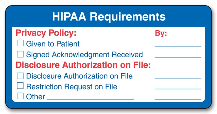 HIP01 HIPAA Requirements Label 4...