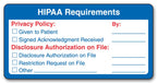 HIP01 HIPAA Requirements Label 4 x 2"