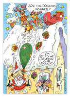 HP14327 - N4327 Festive Folly Insurance Christmas Cards 5 5/8 x 7 7/8"