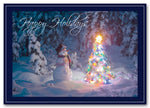 HS1332 - N1332 Snowy Decorator Christmas Cards 7 7/8 x 5 5/8