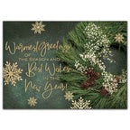 HV02301 Evergreen Greetings Holiday Cards 7 x 5"