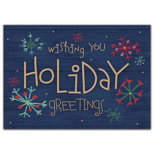 HV02805 Woodcut Greetings Holiday Cards...