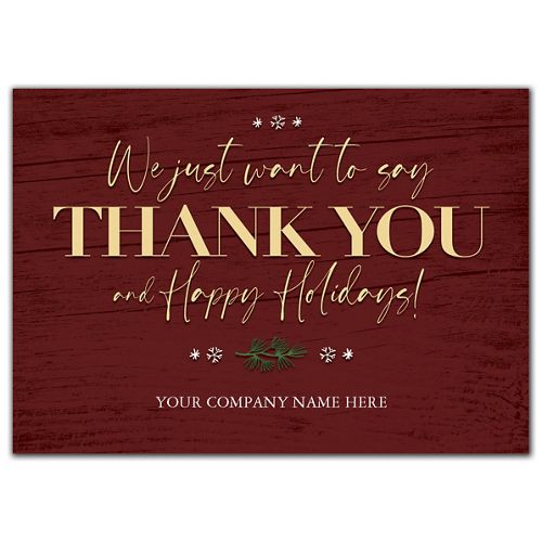HV02806 Barnboard Thanks Holiday Cards...