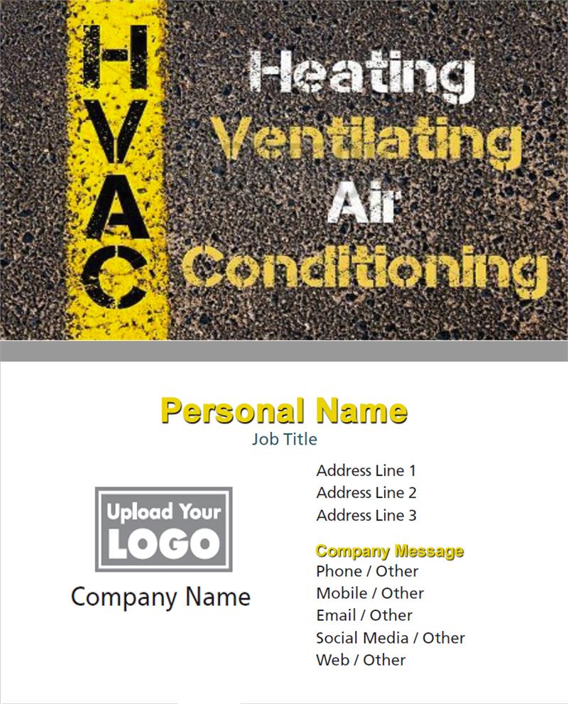 Full Color HVAC Business Cards