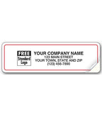 IL5W White Red Border Advertising Label 3 1/4 x 1"