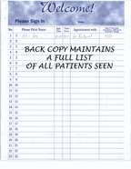 M6060 HIPAA Compliant Security Sign in Sheets 8 1/2 x 11 5/8"