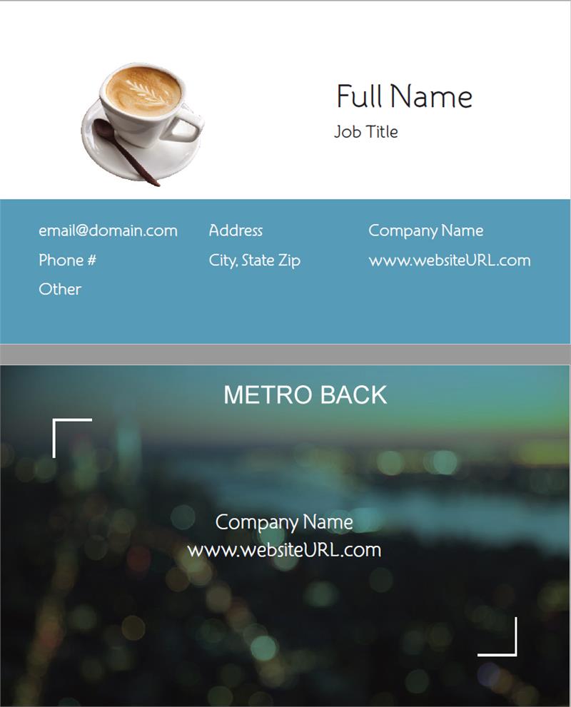 Full Color Metropolitan Focus Business...