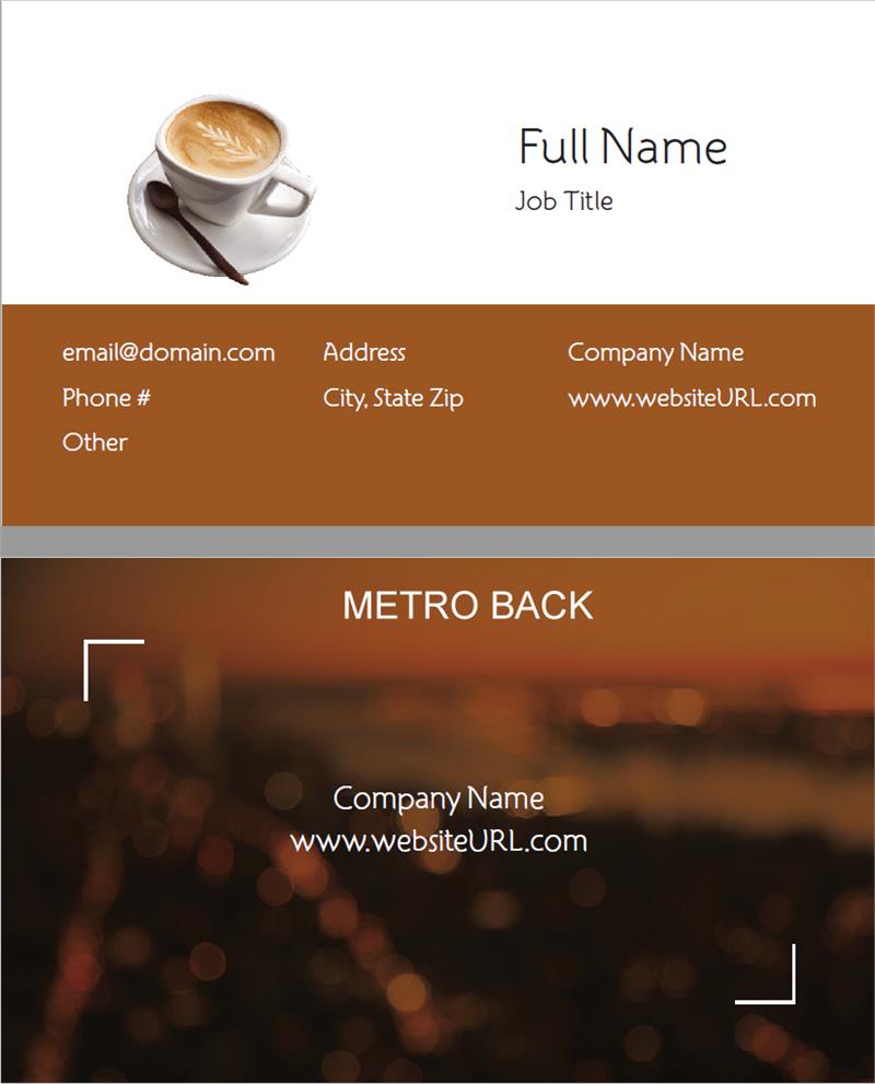 Full Color Metropolitan Focus Business...