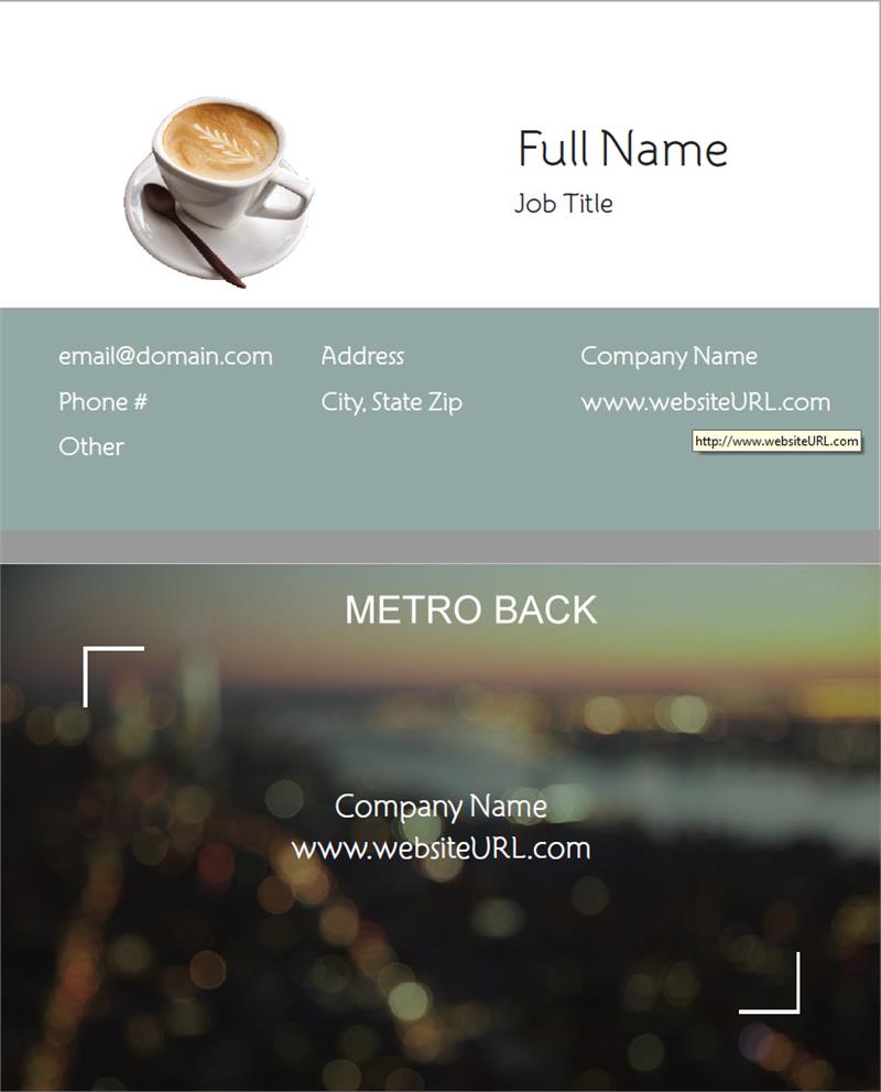 Full Color Metropolitan Focus Business...