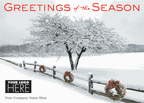 MT15001 Winter's Appearance Holiday Cards 7 7/8 x 5 5/8"