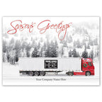 MT15033 On The Road Truck Driver Holiday Logo Cards 7 7/8 x 5 5/8"