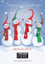 UP17001 - MT17001 High Five Gang Holiday Logo Cards 5 5/8" x 7 7/8"
