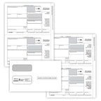 N6113E 2024 1099-NEC Laser Z Printed Packaged 3-Part 3-Up Forms 8 1/2 x 11"