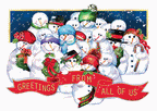HP17305 - N7305 Frosty Crew Holiday Cards 7 7/8 x 5 5/8"
