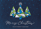 H17638 - N7638 Stained-Glass Trio Christmas Cards 7 7/8 x 5 5/8"