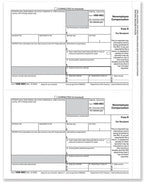 NE5111B 1099-NEC Recipient Copy B Cut Sheet - Bulk 8 1/2 x 11"
