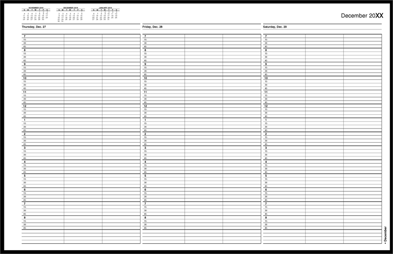 TIME49 TimeScan 3 Column Wirebound...