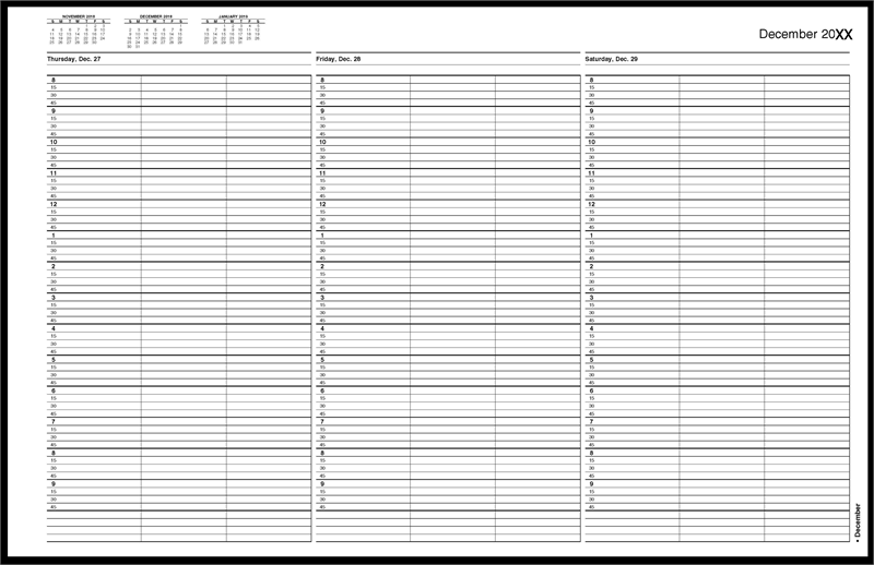 TIME59 TimeScan 3 Column Wirebound...