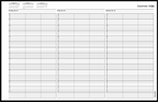 TIME59 TimeScan 3 Column Wirebound Book 15 Minute Spacing 8am-10pm With Extra Hour 17 x 11"