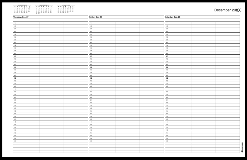 TIME45 TimeScan 3 Column Wirebound...