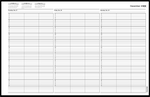 TIME45 TimeScan 3 Column Wirebound Book 15 Minute Spacing 7am-6pm With Extra Hour 17 x 11