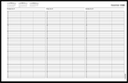 TIME53 TimeScan 3 Column Wirebound Book 10 Minute Spacing 8am-6pm 17 x 11"