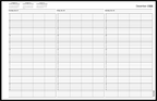 TIME63 TimeScan 4 Column Wirebound Book 15 Minute Spacing 7am-6pm With Extra Hour 17 x 11"