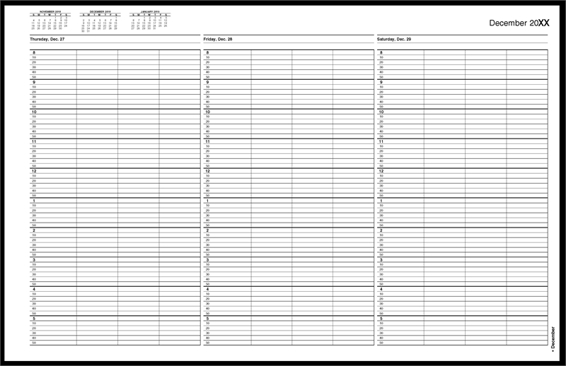 TIME65 TimeScan 4 Column Wirebound...