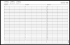 TIME67 TimeScan 4 Column Wirebound Book 15 Minute Spacing 8am-7pm With Extra Hour 17 x 11"
