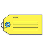 R163 Key Tag with Key Ring 2 3/4 x 1 3/8"