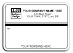 R70 Mailing Labels Rolls White with Black Gray Stripes 3 7/8 X 2 7/8"