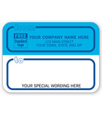 R71 Mailing Labels Rolls Blue & White w Blue Borders 3 7/8 X 2 7/8"