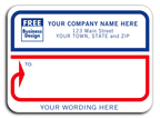 R74 Mailing Labels Rolls White with Blue and Red Borders 3 7/8 x 2 7/8"